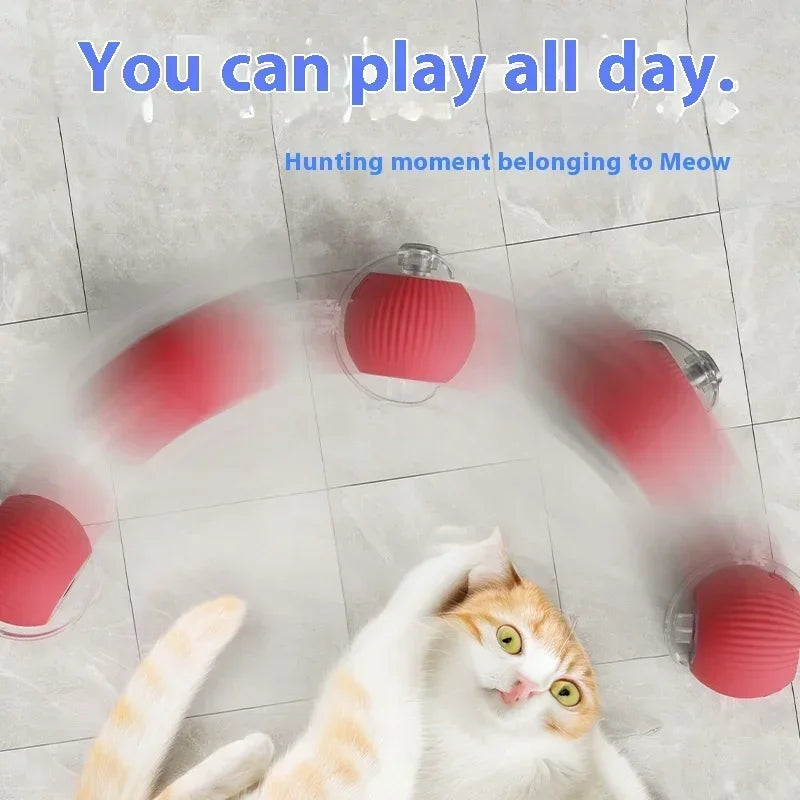 Interactive Cat Toys Ball Auto Electric Rolling Ball Toys for Cats/Kitty Pets Smart Automatic Teaser USB Rechargeable