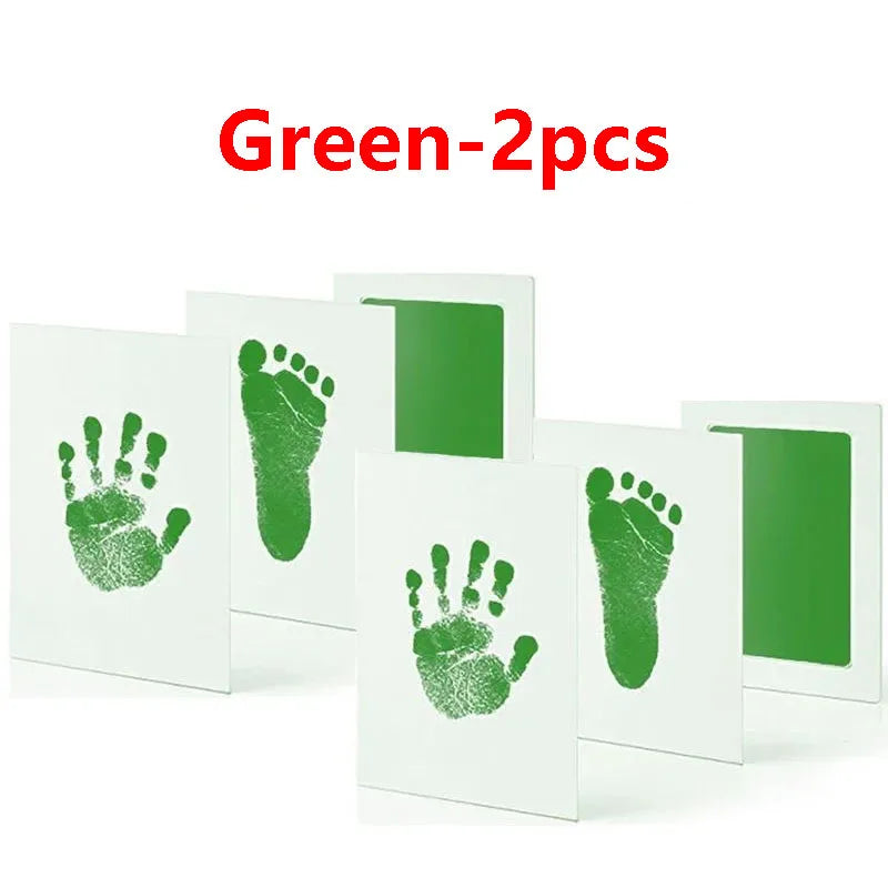 2/4pc Baby Handprint Footprints Ink Pads Safe Non-toxic No-Touch Skin Inkless Inkpad Kits Pet Cat Dog Paw Prints Souvenirs Gifts